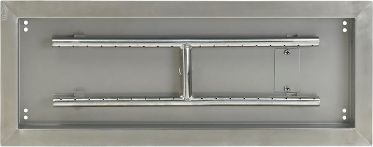 24" Rectangular Fire Pit Burner Pan - SS-AFPP-24