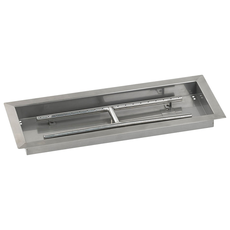 24" Fire Pit Burner Pan Kit - American Fire Glass - SS-AFPP-24
