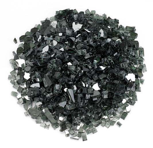 American Fire Glass - Black Reflective Glass - AFF-BLKRF-10 