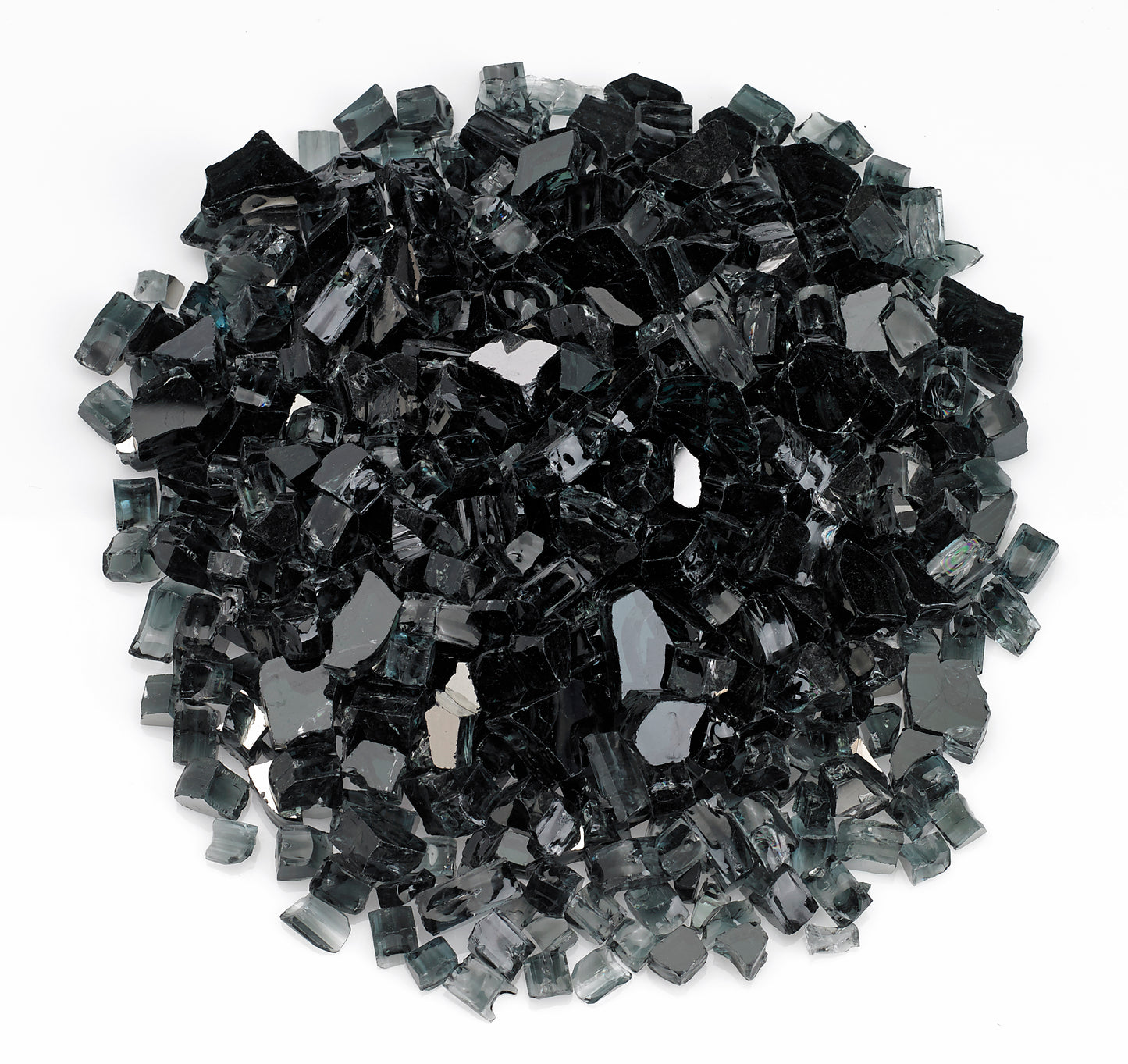 American Fire Glass - Black Reflective 1/2" Glass - AFF-BLKRF12-10 _