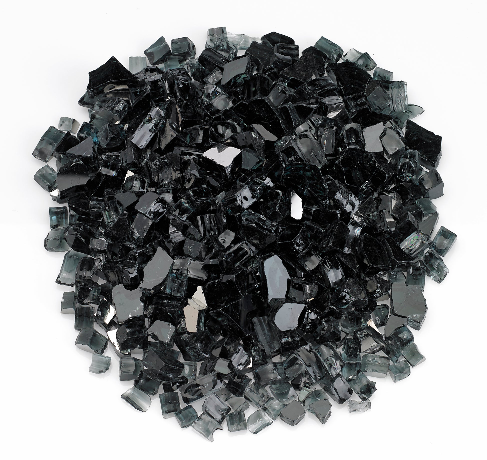 American Fire Glass - Black Reflective 1/2" Glass - AFF-BLKRF12-10 _