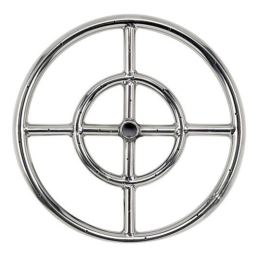 American Fire Glass - 12" Stainless Steel Fire Pit Fire RIng - SS-FR-12