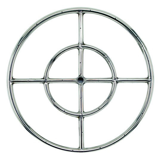 American Fire Glass - 18" Stainless Steel Fire Ring  SS-FR-24