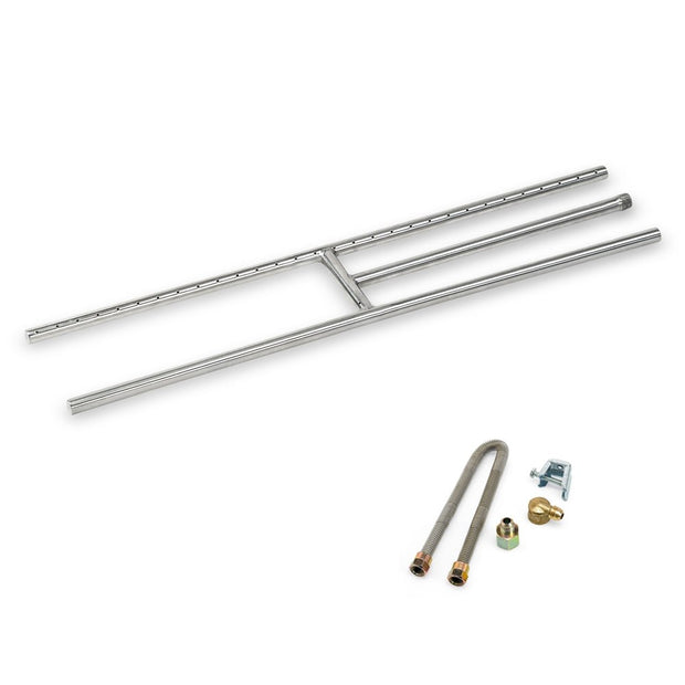 30" Stainless Steel H Burner American Fire Glass - SS-h-30