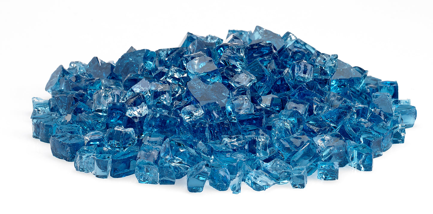 American Fire Glass - Pacific Blue 1/2" Glass - AFF-PABL12-10 _ 2
