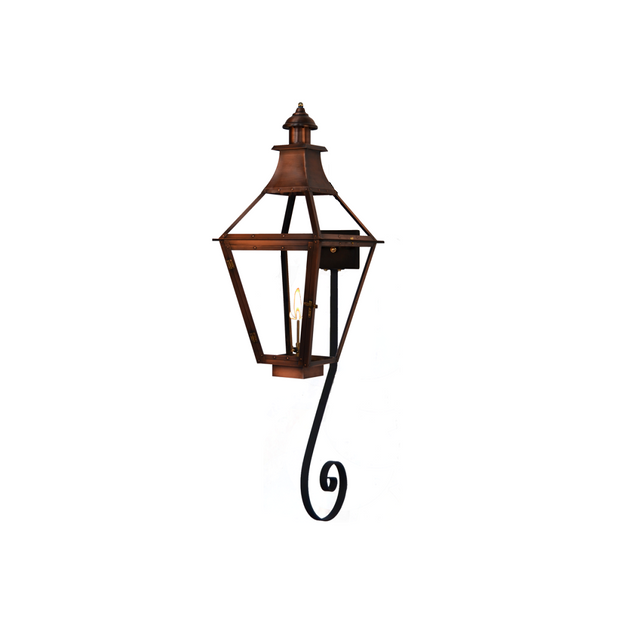 American GAS Lamp Works 8 1100H Craftsman Aluminum Post Mount Residential Electric Light Head, Dual Inverted Incandescent Candelabra Base / Timeless