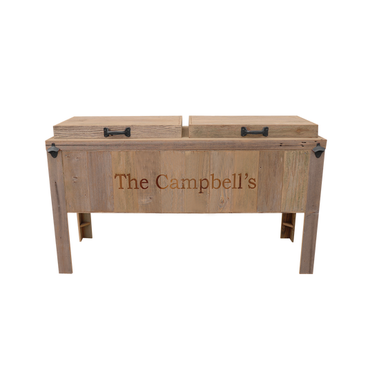 Rustic Double Cooler - 1 Engraved Line 