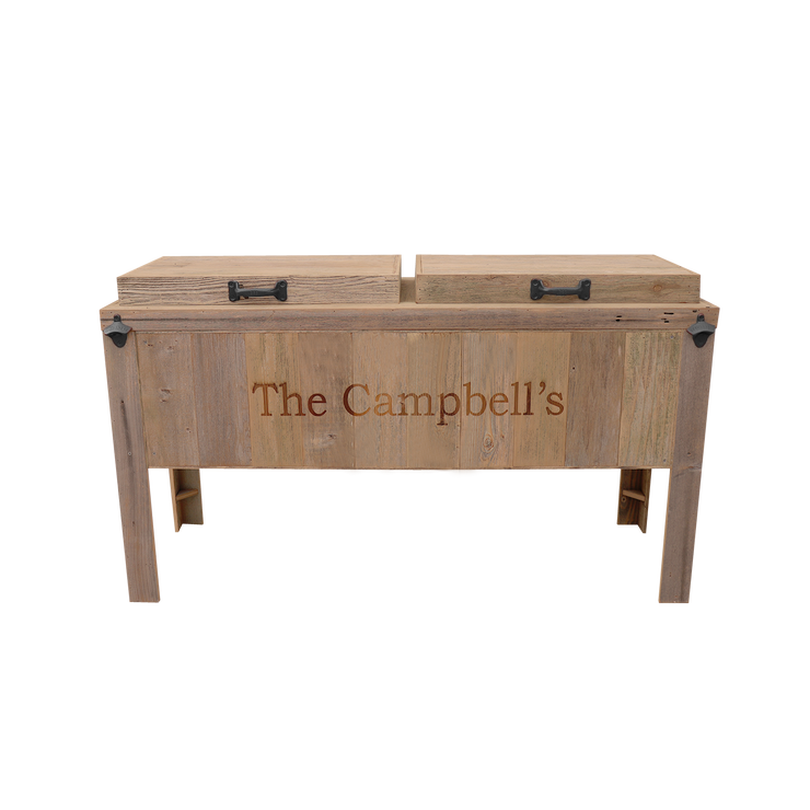 Rustic Double Cooler - 1 Engraved Line 