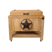 Rustic Frio Coolers - 65 Quart - Star w/ Barbed Wire - Black