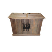 haggards double rustic trash can - tres hombres - 