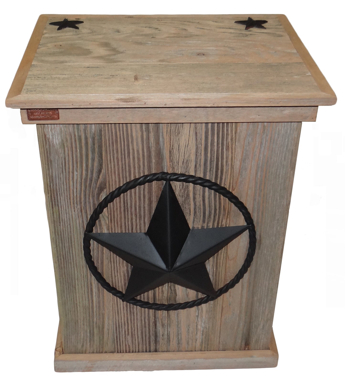 outdoor Rustic Single Trash Can Star - 
