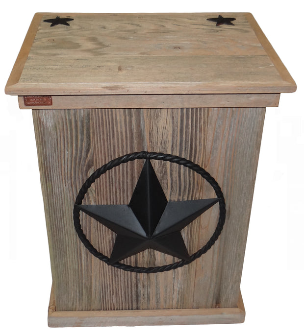 outdoor Rustic Single Trash Can Star - 