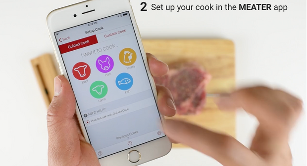 Meater digital app for meat probe