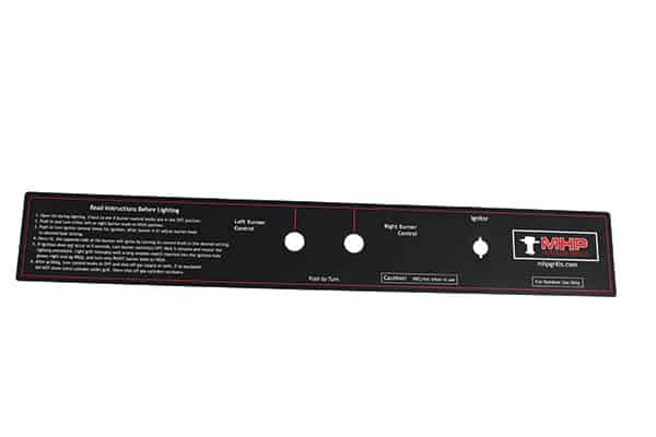 Mhp Grills Control Panel Sticker HHCPLBL18S
