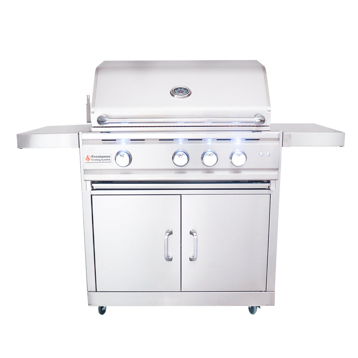 RCS Gas Grills - 30" Cutlass Pro Freestanding Grill - RON30B CK