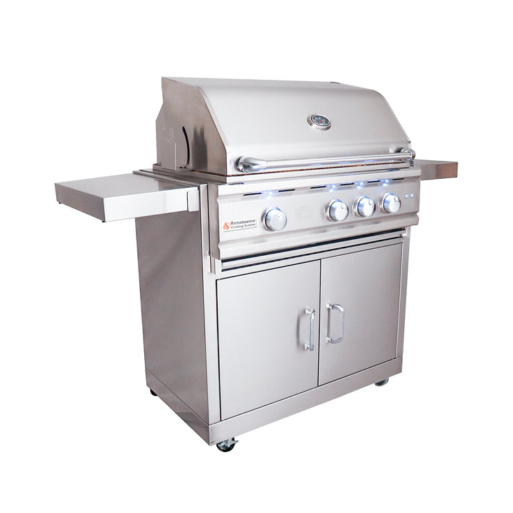 RCS Gas Grills - 30" Cutlass Pro Freestanding Grill - RON30B CK