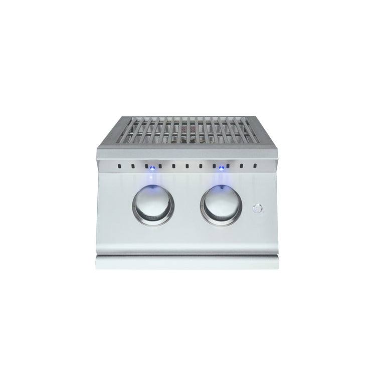 RCS Gas Grills - Premier Series Double Side Burner with LED Lights - RJCSSBL