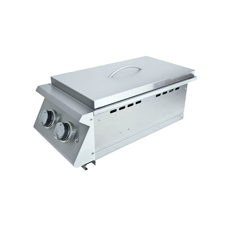 RCS Gas Grills - Premier Series Double Side Burner with LED Lights - RJCSSBL