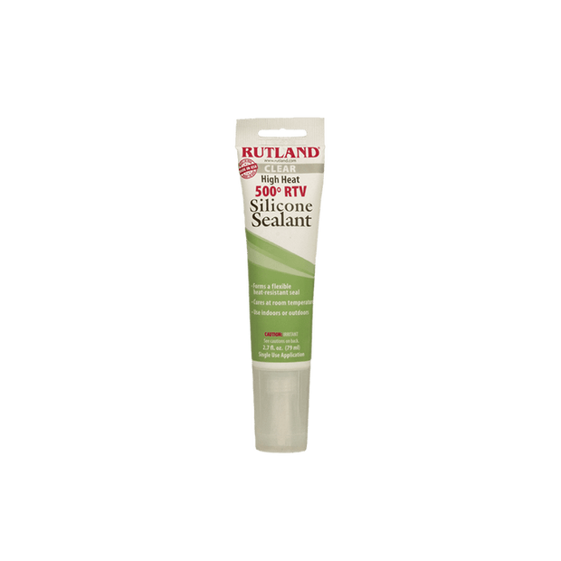 Rutland - Clear High Heat RTV Silicone Sealant - 76ct