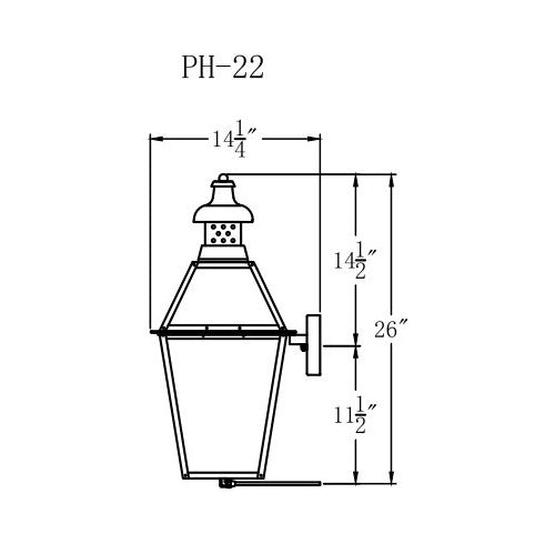 Gas Light - Pebble Hill 22 - PH22G _ 3