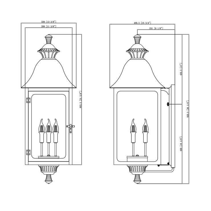 Coppersmith Antler Hill Gaslight Size Dimensions 