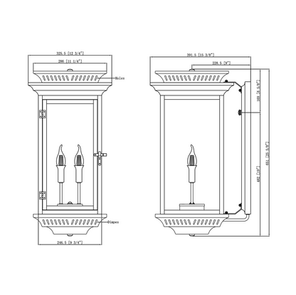 AP26, Coppersmith Approach Lantern size dimensions