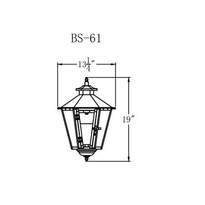 Electric Gas Light - Bayou Street 61 - BS61E _ 2