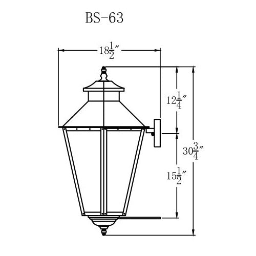 Electric Gas Light - Bayou Street 63 - BS63E _ 3