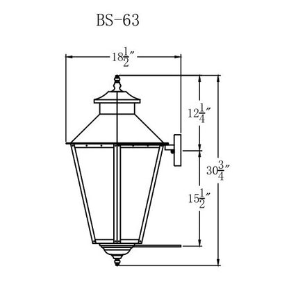 Electric Gas Light - Bayou Street 63 - BS63E _ 3