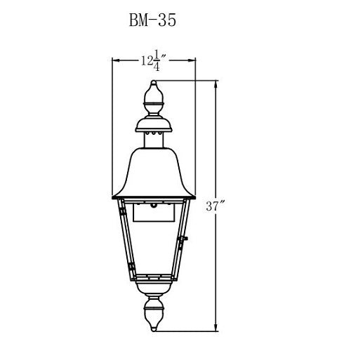 Electric Gas Light - Belmont 35 - BM35E _ 2