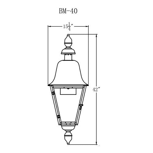 Electric Gas Light - Belmont 40 - BM40E _ 2