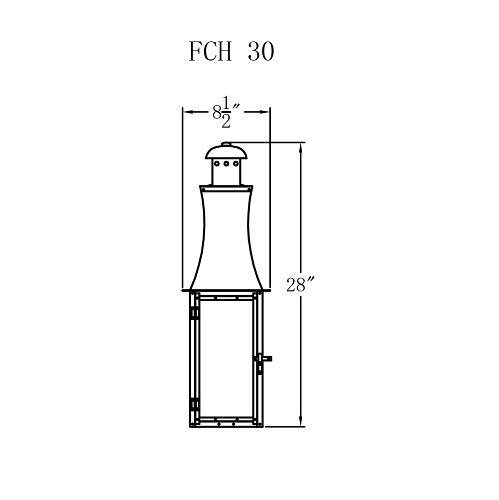 Electric Gas Light - Churchill Flush 30 - FCH30E _ 2