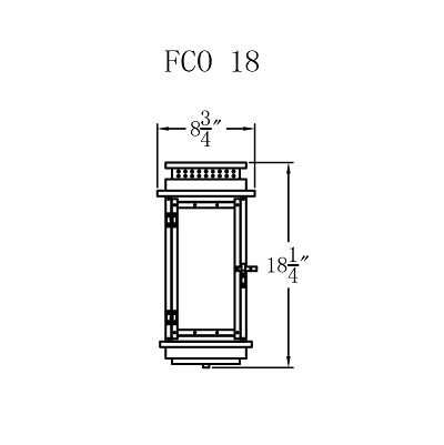 Electric Gas Light - Contempo Flush 18 - FCO18E _ 2