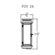 Electric Gas Light - Contempo Flush 24 - FCO24E _ 2