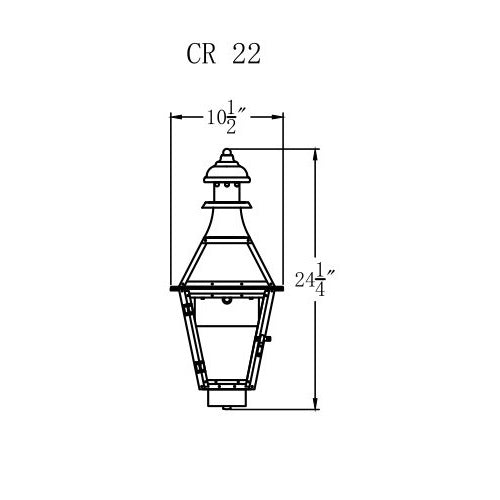 Electric Gas Light - Creole 22 - CR22E _ 2