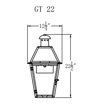 Electric Gas Light - Georgetown 22 - GT22E _ 2