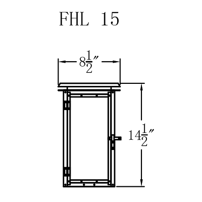 Electric Gas Light - Hyland Flush Mount 15 - FHL15E _ 2