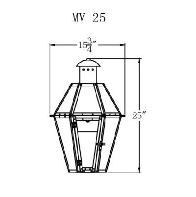 Electric Gas Light - Mount Vernon 25 - MV25E _ 2