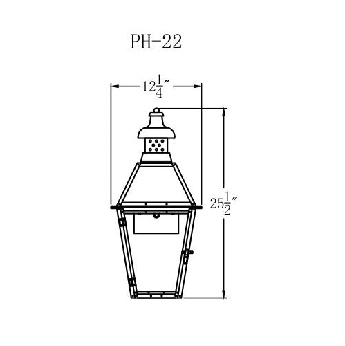 Electric Gas Light - Pebble Hill 22 - PH22E _ 2