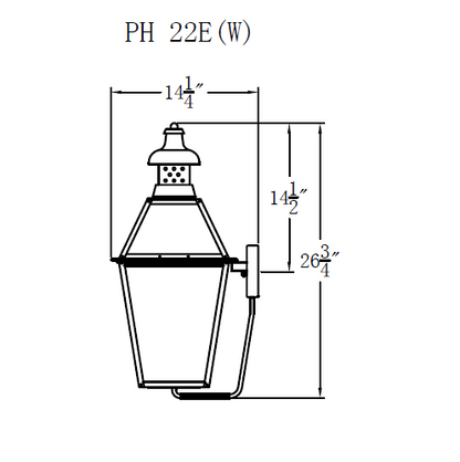 Electric Gas Light - Pebble Hill 22 - PH22E _ 3