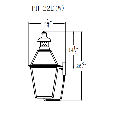 Electric Gas Light - Pebble Hill 22 - PH22E _ 3