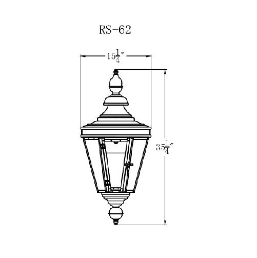 Electric Gas Light - Royal Street 62 - RS62E _ 2