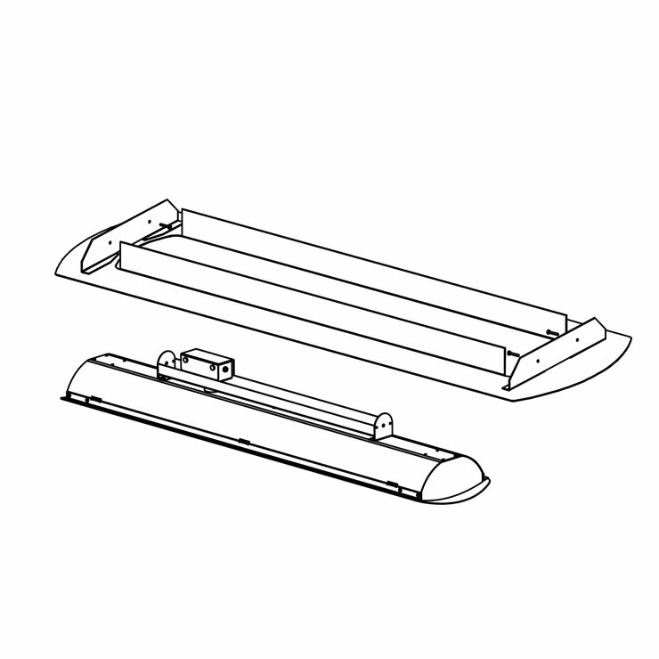 Bromic - Tungsten Electric Ceiling Recess Kit - 2000/4000w